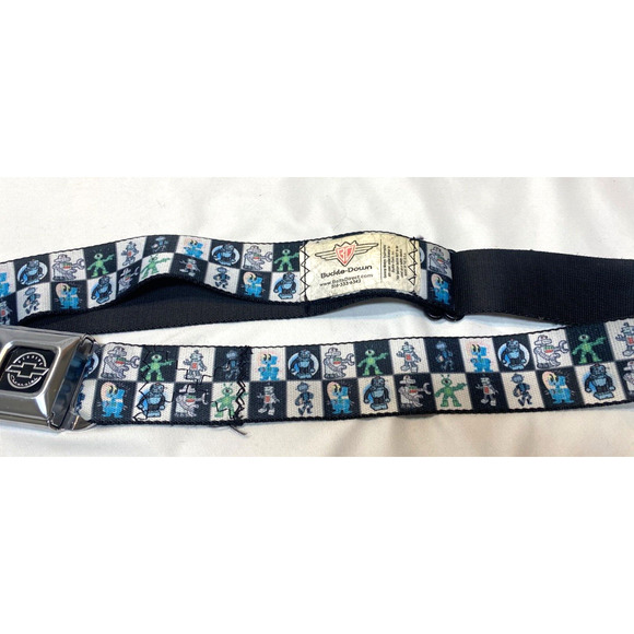 Genuine Chevrolet Seat Belt Buckle Adjustable Belt Alien/Robot Pattern - Picture 4 of 6